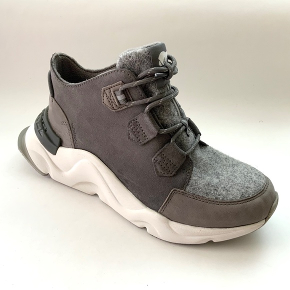 Sorel Kinetic Caribou Grey Suede Boot Sneaker Waterproof Leather Winter Boot 7.5 - Picture 9 of 14